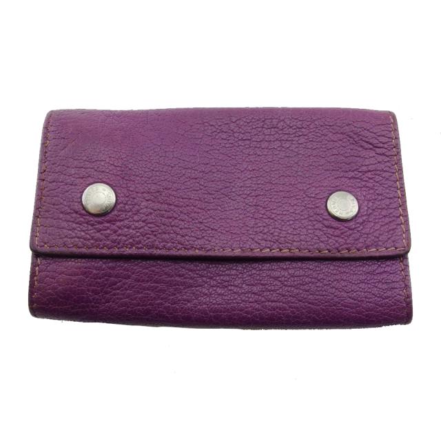 エルメス HERMES キーケース パープル×シルバー レディース 中古_7