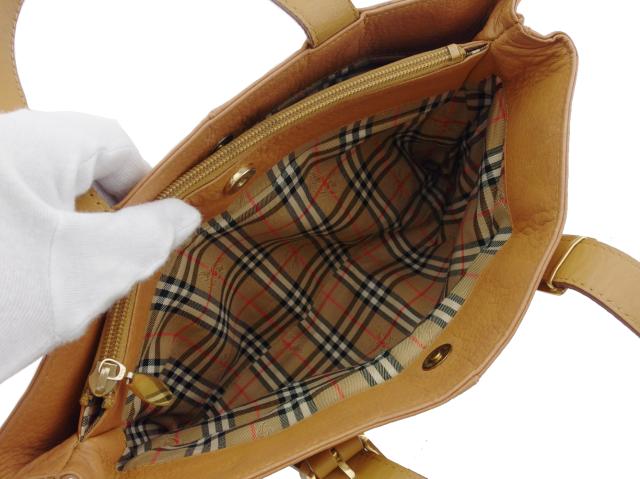 【週末タイムセール】バーバリー BURBERRY トートバッグノバチェック ベージュ×ノバチェック（ベージュ×ホワイト×ブラック×レッド） レディース 中古_6