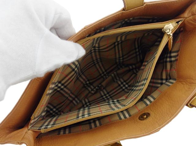 【週末タイムセール】バーバリー BURBERRY トートバッグノバチェック ベージュ×ノバチェック（ベージュ×ホワイト×ブラック×レッド） レディース 中古_7