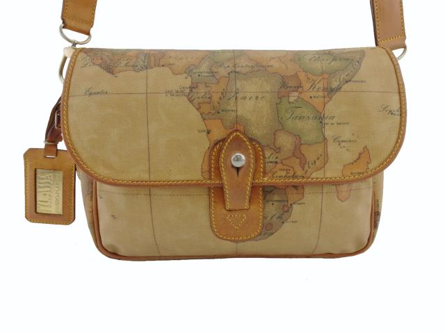 プリマクラッセ PRIMA CLASSE ショルダーバッグ地図柄 セピア（地図柄