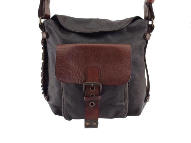 【週末タイムセール】モスキーノ MOSCHINO ショルダーバッグ ブラウン×ダークブラウン レディース 中古_1