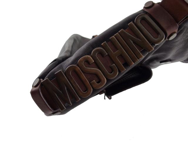 【週末タイムセール】モスキーノ MOSCHINO ショルダーバッグ ブラウン×ダークブラウン レディース 中古_8