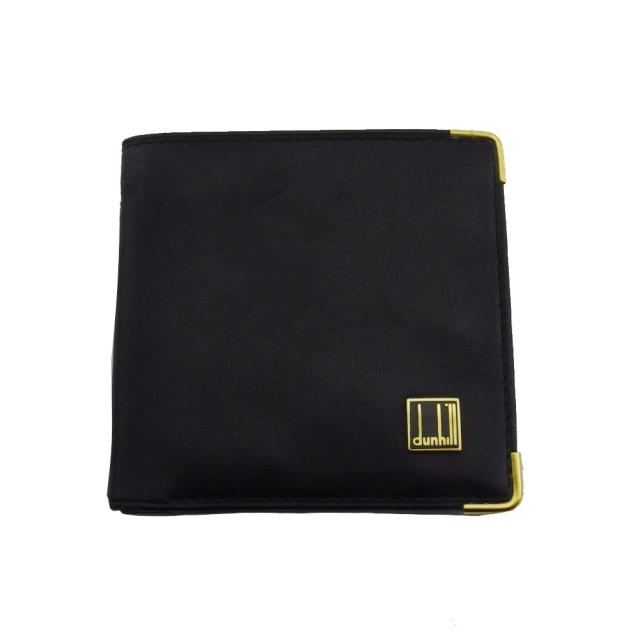 【BIGお買い物ラリー★30%OFFセール中】ダンヒル Dunhill ケース ブラック×ゴールド レディース 中古