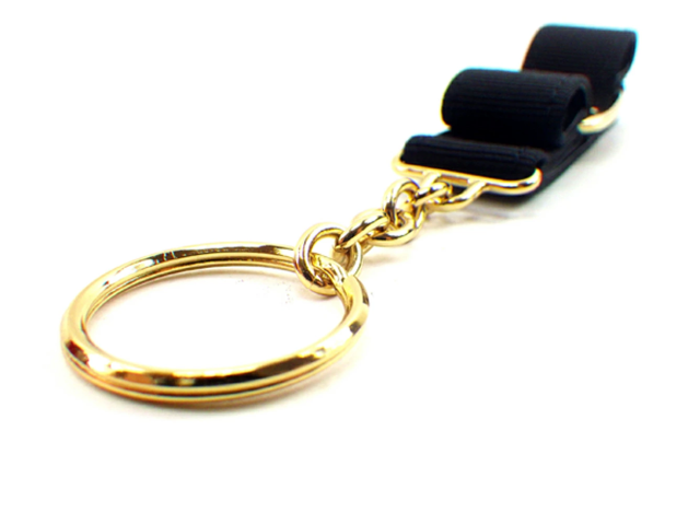 【30％OFF★週末タイムセール】サルヴァトーレフェラガモ Salvatore Ferragamo キーホルダー キャンバス素材×ゴールド金具 レディース 中古_4
