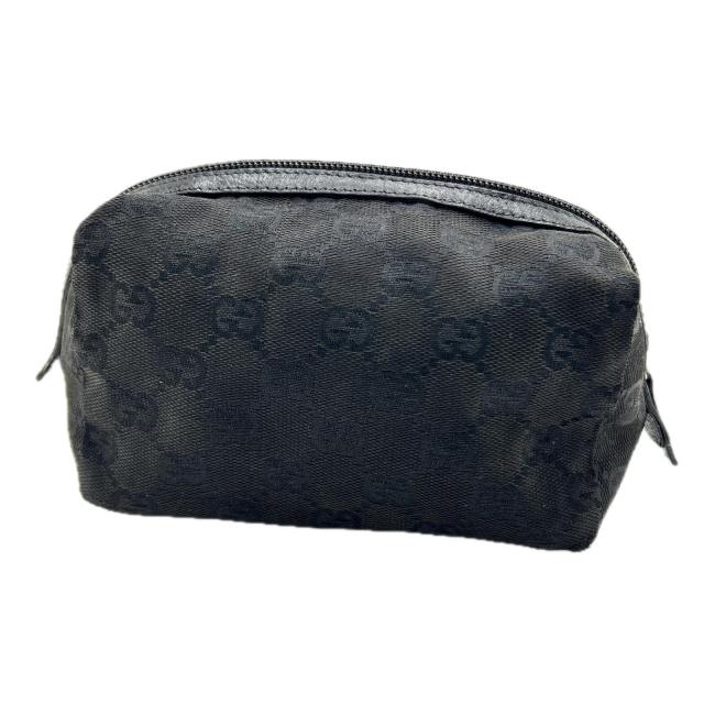【BIGお買い物ラリー★30%OFFセール中】グッチ GUCCI ポーチバッグ GGキャンバス ブラック GGキャンバス レディース 中古