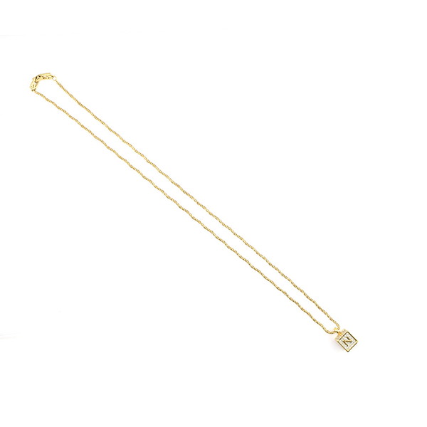 ニナリッチ NINA RICCI ネックレスロゴキューブ フレンチロープチェーン スクリューチェーン ゴールド レディース 中古