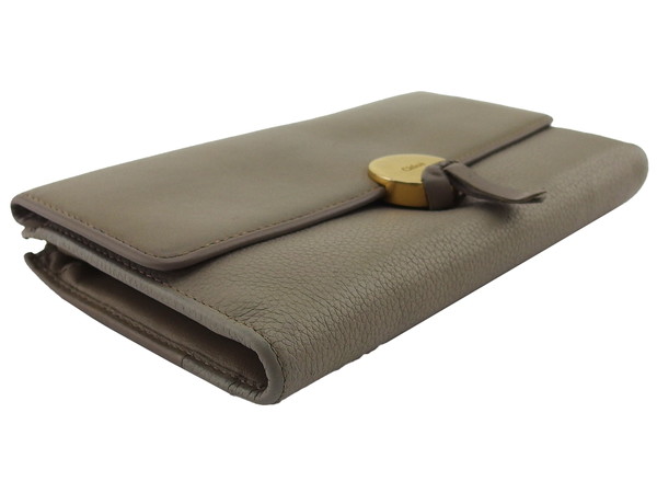 クロエ Chloe 長財布 PORTEFEUILLE MOTTY GREY レディース 中古