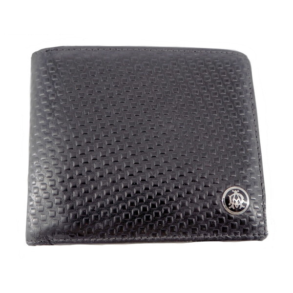 【BIGお買い物ラリー★30%OFFセール中】ダンヒル Dunhill 二つ折り財布マイクロ ディーエイト MICRO D-EIGHT ブラック×シルバー レディース 中古