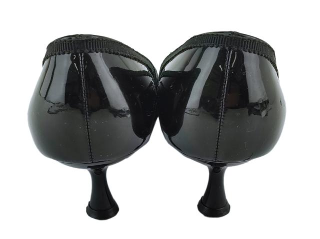 サルヴァトーレフェラガモ Salvatore Ferragamo パンプスリボン ♯4ハーフD ミニヴァラ ブラック 中古_2