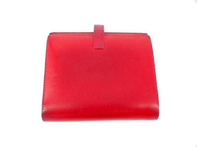 【GWタイムセール】エルメス HERMES 二つ折り財布 ルージュカザック レディース 中古_1
