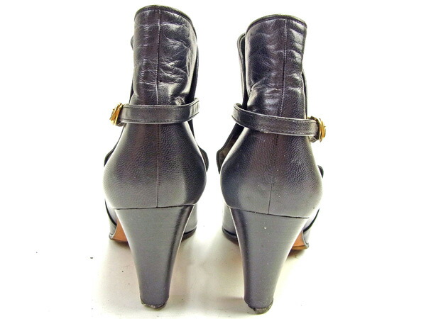 ニナリッチ NINA RICCI ブーツショートブーツ ♯36 Nマークベルト