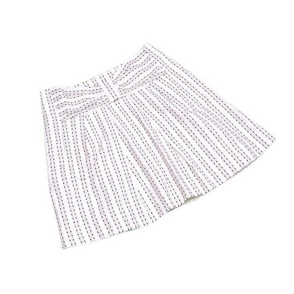 【BIGお買い物ラリー★30%OFFセール中】シーバイクロエ SEE BY CHLOE スカートウエストリボン ♯USA4サイズ ホワイト×ブラック×ゴールド レディース 中古