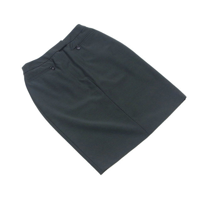 【BIGお買い物ラリー★30%OFFセール中】グッチ GUCCI スカートZIPポケット ♯42サイズ ダークカーキ レディース 中古