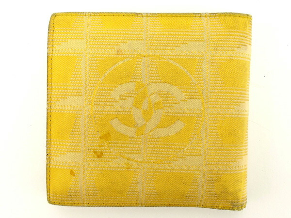 シャネル CHANEL 二つ折り財布ニュートラベルライン イエロー レディース 中古_1