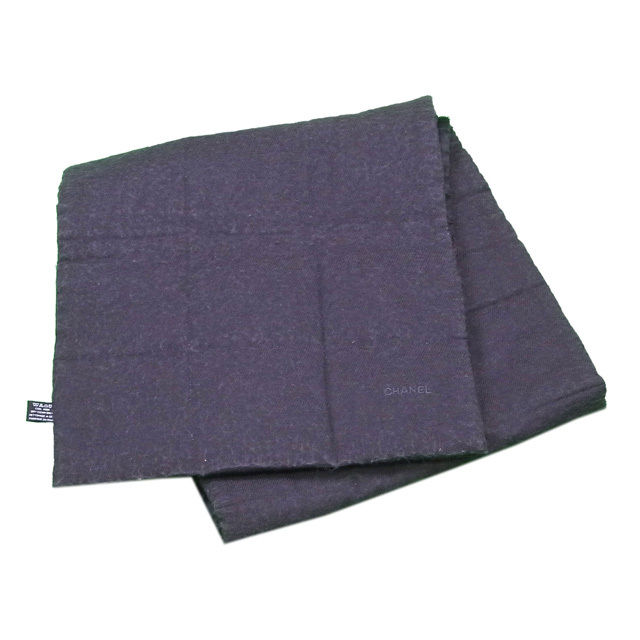 【BIGお買い物ラリー★30%OFFセール中】シャネル CHANEL マフラーチョコバー リバーシブル グレー×ブラック レディース 中古