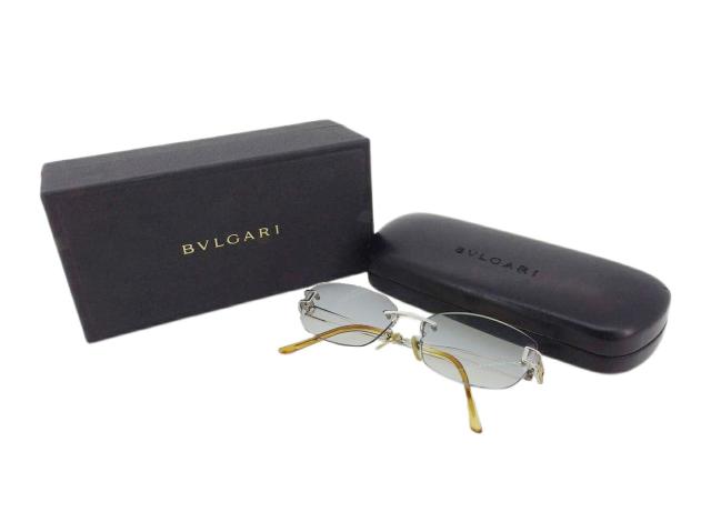 ブルガリ BVLGARI メガネ クリア×オレンジ レディース 中古
