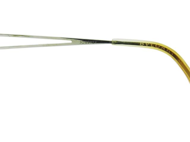 ブルガリ BVLGARI メガネ クリア×オレンジ レディース 中古