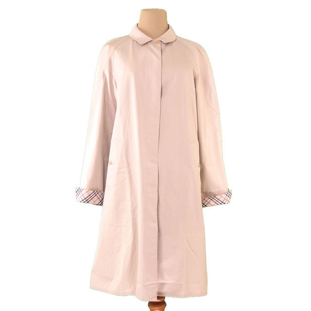 【BIGお買い物ラリー★30%OFFセール中】バーバリー BURBERRY トレンチコートステンカラー ♯9ARサイズ ベージュ系 レディース 中古