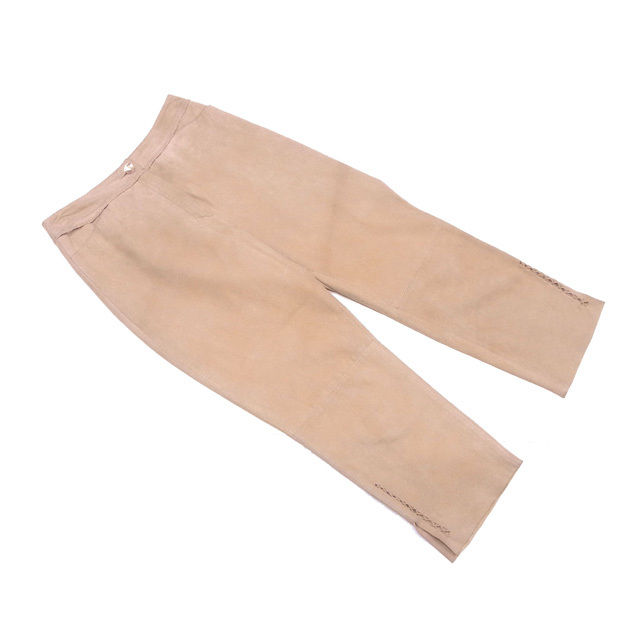 【BIGお買い物ラリー★30%OFFセール中】ヴァレンティノ VALENTINO パンツスエード ベージュ レディース 中古