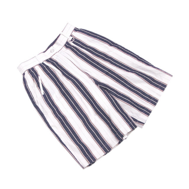 【X'masセール★30%OFF】クリスチャンディオール Christian Dior パンツストライプ ♯Mサイズ ホワイト×ネイビー系 レディース 中古