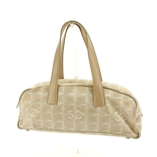 【X'masセール★30%OFF】シャネル CHANEL ハンドバッグニュートラベルライン ニュートラベルライン ベージュ×シルバー レディース 中古