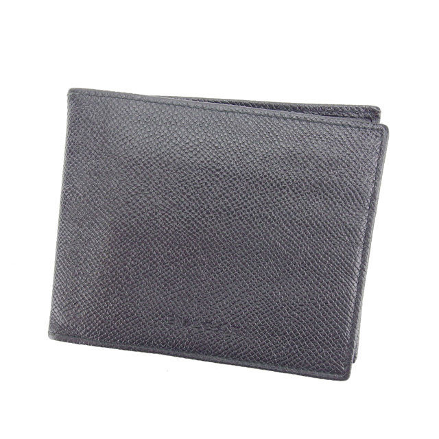 【BIGお買い物ラリー★30%OFFセール中】ブルガリ BVLGARI 札入れロゴ ブラック レディース 中古