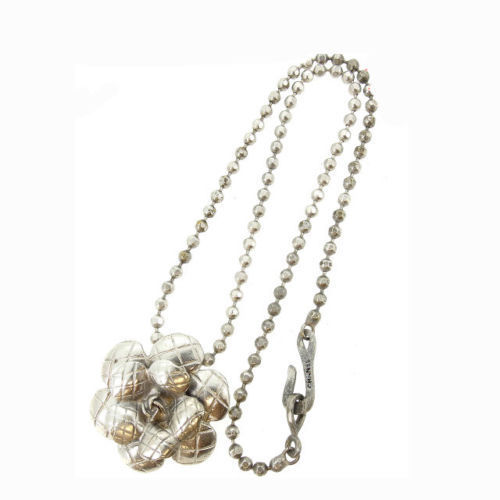 【月末SALE★30%OFF】シャネル CHANEL ネックレスカメリア ヴィンテージ シルバー レディース 中古