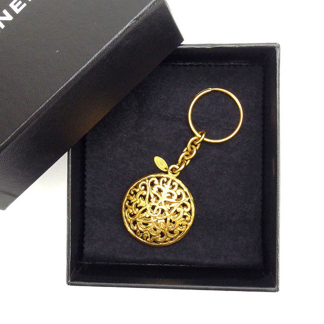 【BIGお買い物ラリー★30%OFFセール中】シャネル CHANEL キーホルダープレート ゴールド レディース 中古 BIGお買い物ラリー☆30%OFFセール中】シャネル CHANEL キーリングココ