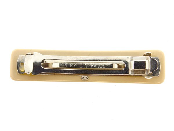 【週末セール★30％OFF】シャネル CHANEL バレッタCOCO ヴィンテージクラシック ベージュ×レッド×シルバー レディース 中古_1