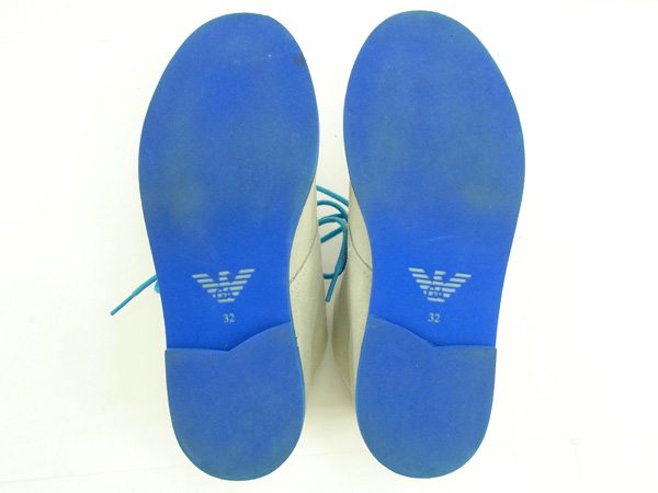 アルマーニ ARMANI ブーツ ベージュ×ブルー レディース 中古_4