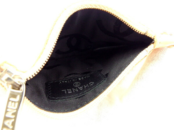 【月末タイムセール】シャネル CHANEL コインケースココマーク ベージュ×シルバー レディース 中古_4
