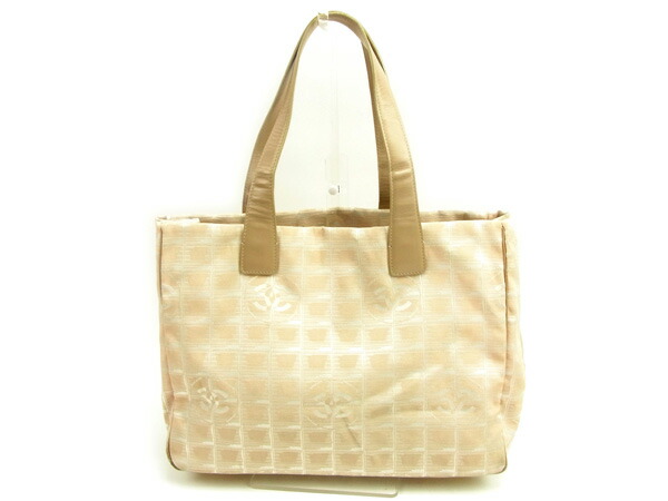 【30％OFF★週末タイムSALE】シャネル CHANEL トートバッグニュートラベルライン トートMM ベージュ系 レディース 中古_1