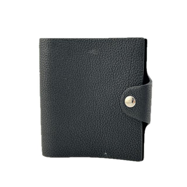 【X'masセール★30%OFF】エルメス HERMES 手帳カバーユリスミニ ブラック×シルバー レディース 中古