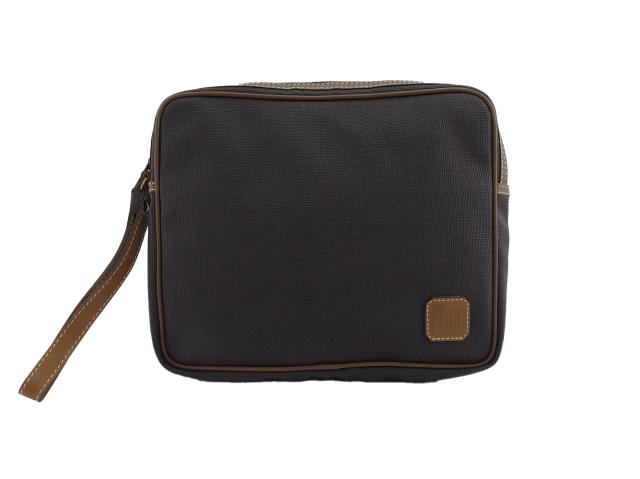 【30％OFF★土日ひと休み大売り出し】ダン吸血鬼 Dunhill クラッチバッグヘリンボーン 薄墨色 薄墨色 赤銅色 レディース 中古