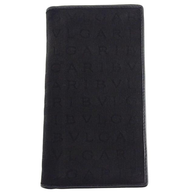 【BIGお買い物ラリー★30%OFFセール中】ブルガリ BVLGARI 長財布ロゴマニア ブラック レディース 中古