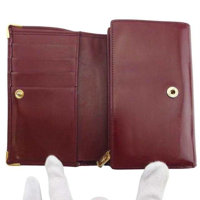 【30％OFF★週末タイムSALE】カルティエ CARTIER 長財布マストライン 角プレート ボルドー レディース 中古_4