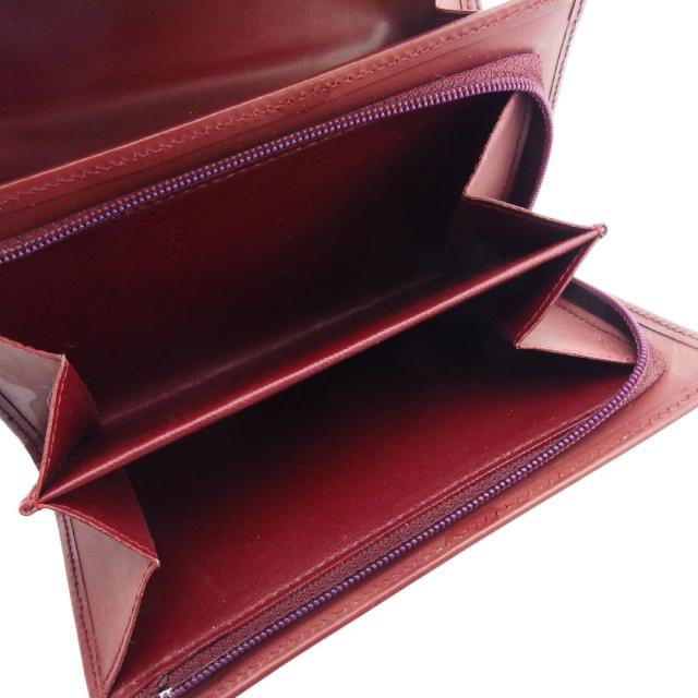 【30％OFF★週末タイムSALE】カルティエ CARTIER 長財布マストライン 角プレート ボルドー レディース 中古_6
