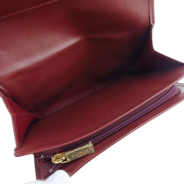 【30％OFF★週末タイムSALE】カルティエ CARTIER 長財布マストライン 角プレート ボルドー レディース 中古_7