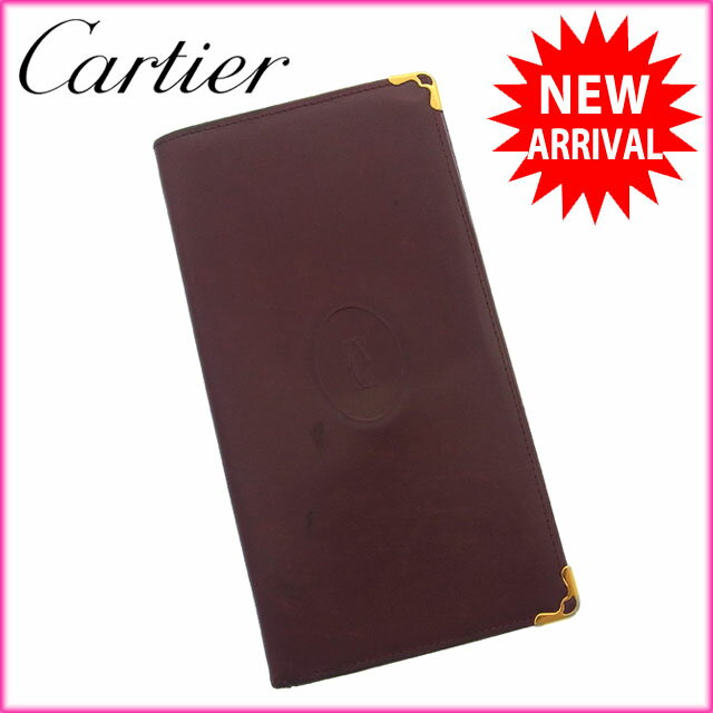 カルティエ 長札入れ 二つ折り マストライン 角プレート付き 中古の通販は