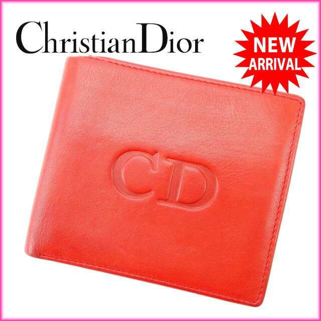 クリスチャン ディオール 二つ折り財布 ヴィンテージ レッド ネイビー Christian Dior 中古 D1156の通販はau Pay マーケット ブランドデポ