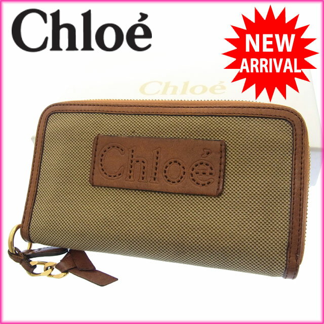 クロエ 長財布 ラウンドファスナー ロゴ 中古の通販は 22,637円