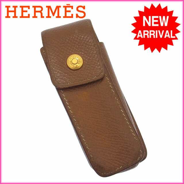 ラスト1点 エルメス 印鑑ケース ガムケース セリエボタン ブラウン HERMES レディース 良品 オシャレ 【エルメス】 F399 中古｜au  PAY マーケット