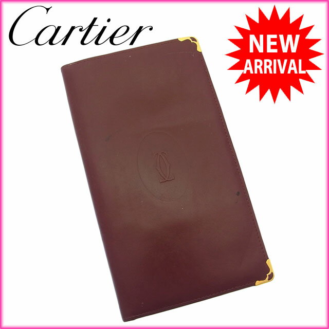 カルティエ 長札入れ 二つ折り マストライン ロゴ 中古の通販は 9,460円