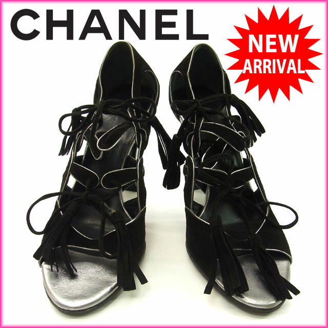 シャネル サンダル ミュール 靴 ♯36・シルバーパイピング 中古の通販は 40,851円