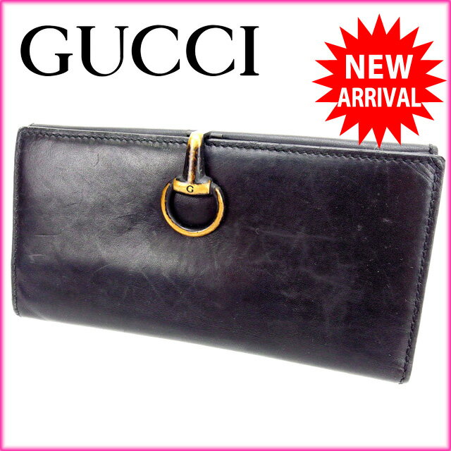 グッチ 長財布 Wホック二つ折り ビットモチーフ付き Gロゴ 中古の通販は 15,316円