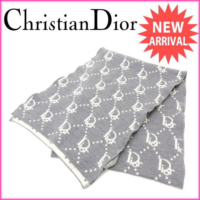 クリスチャン ディオール マフラー トロッター グレー ホワイト Christian Dior 中古 D1245の通販はau Pay マーケット ブランドデポ