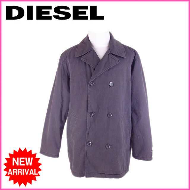 ラスト1点 ディーゼル コート Pコート Lサイズ キルティング グレー DIESEL レディース 良品 オシャレ 【ディーゼル】 B534  中古｜au PAY マーケット