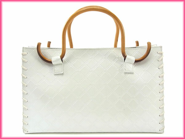 サマンサタバサ ハンドバッグ トートバッグ ウッドハンドル オルラーレ ホワイト ナチュラル Samantha Thavasa 中古 A875の通販はau Pay マーケット ブランドデポ