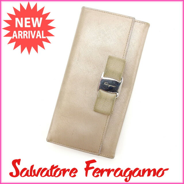 サルヴァトーレ フェラガモ 長財布 ヴァラリボン 中古の通販は 8,325円