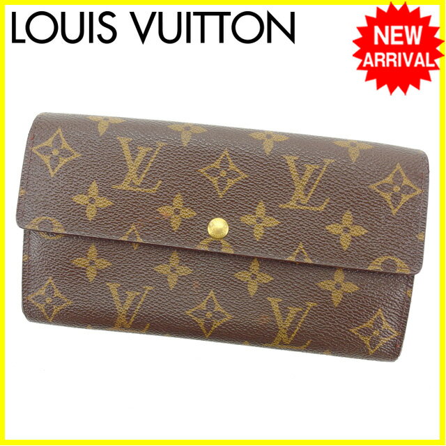 LOUISVUITTON ルイヴィトン 長財布 ポルトモネクレディ モノグラム LOUIS VUITTON ルイ ヴィトン 長財布 ファスナー付き長財布